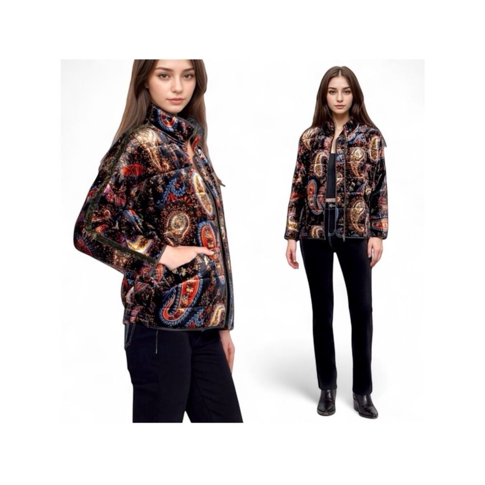 Johnny Was Dolman Quilted Velvet Jacket - Picture 2 of 16